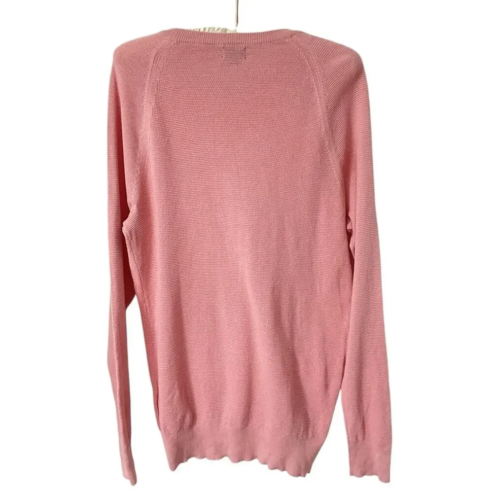 J.Crew Factory iced quartz Cotton seed-stitch‎ crewneck sweater M